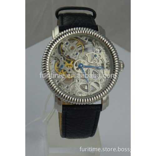 skeleton automatic mechanical watch for men